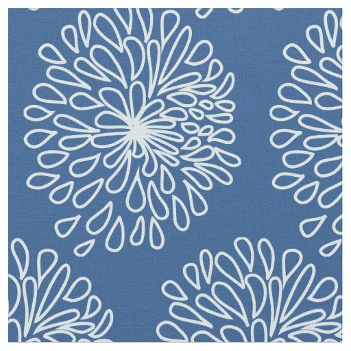 Modern Any Color Floral Custom Fabric