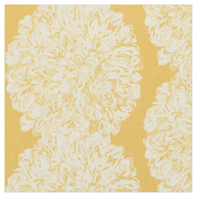Modern Any Color Floral Personalized Fabric (Close Up)