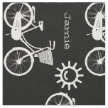 Modern Any Color Sunshine Bicycle Personalized Fabric