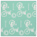 Modern Any Color Sunshine Bicycle Personalized Fabric