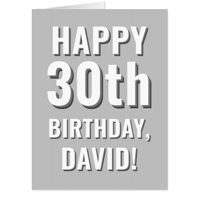 Modern Any Name/Age Editable Birthday Card (Front)