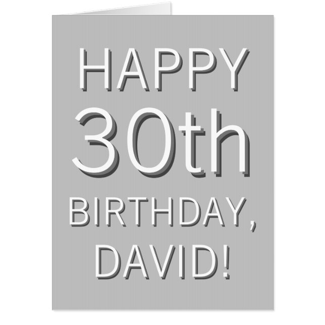 Modern Any Name/Age Editable Birthday Card (Front)