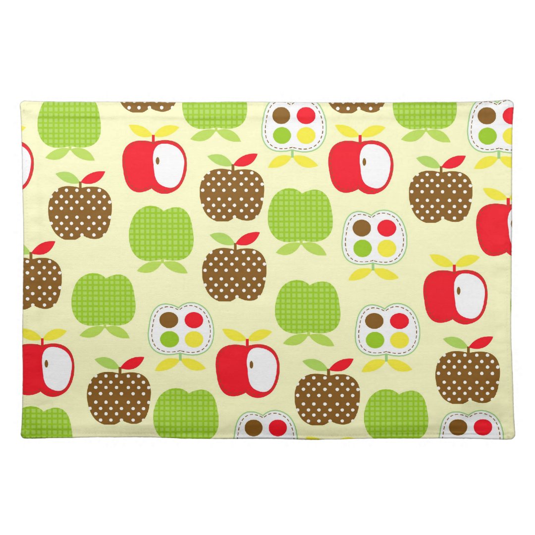 Modern Apple Placemats Zazzle