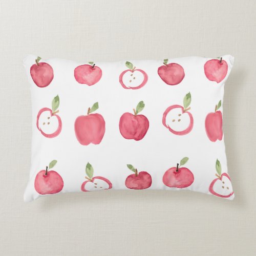Modern  Apple Watercolor Design  accent pillow