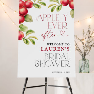 Modern Appley Ever After Apple Shower Welcome Foam Board