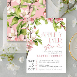 Modern Appley Ever After Spring Bridal Shower Invitation