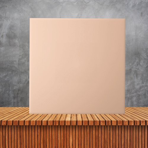 Modern Apricot Plain Solid Color Ceramic Tile