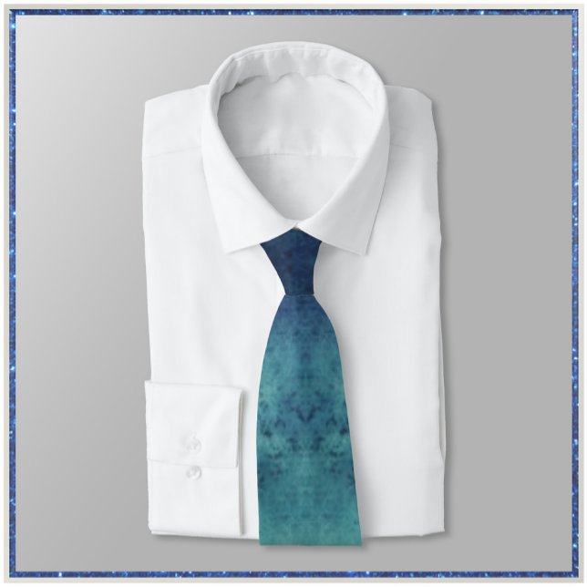 Modern Aqua and Purple Abstract Neck Tie (Creator Uploaded)