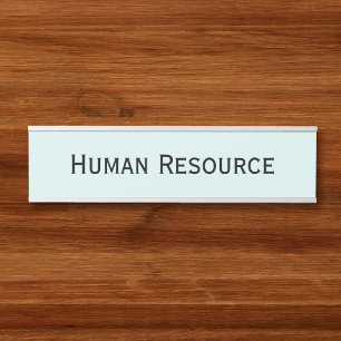 Modern Aqua Blue Office Room Department Name Door Sign