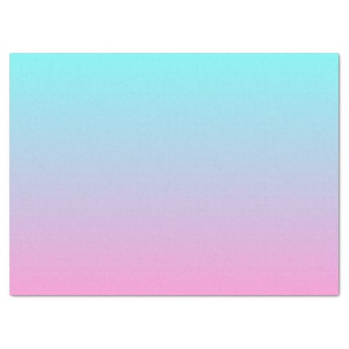 Modern Aqua Blue Pink Gradient Ombre Tissue Paper