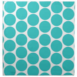 MODERN AQUA GREEN, WHITE POLKA DOTS NAPKIN