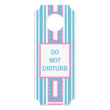 Modern Aqua Paper Door Hangers