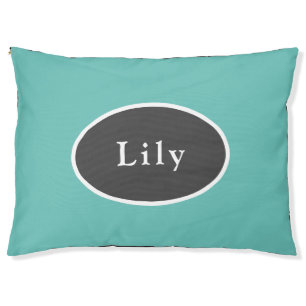 Modern Aqua Personalized Pet Bed