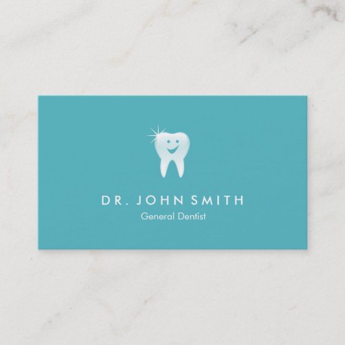 Modern Aqua Shiny Smiling Tooth Dental Appointment