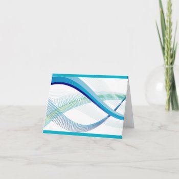 Modern Aqua Swirl Note Cards by Dmargie1029 at Zazzle
