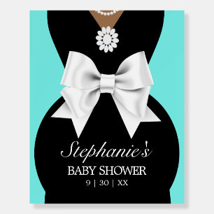 Modern Aqua Teal Ethnic Tiffany Baby Shower Foam Board