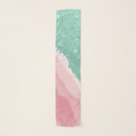 Modern Aqua Teal Pink Glitter Watercolor Beach Scarf<br><div class="desc">This artsy and modern beach themed artwork is perfect for chic and glamorous summer vibes. It features hand-painted watercolor blush and bubblegum pink abstract sandy beach with faux printed aqua teal green sparkly glitter. It's girly, elegant, pretty, and unique! ***IMPORTANT DESIGN NOTE: For any custom design request such as matching...</div>