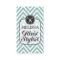 Modern Aqua White Chevron Hair Stylist Cards