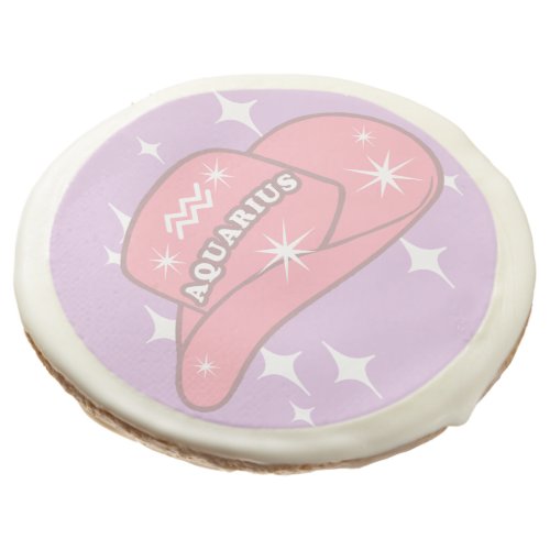 Modern Aquarius Zodiac Cowgirl Hat Lilac  Sugar Cookie