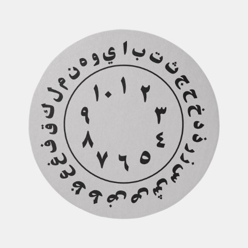 Modern Arabic Alphabet And Numbers Kids Room Rug