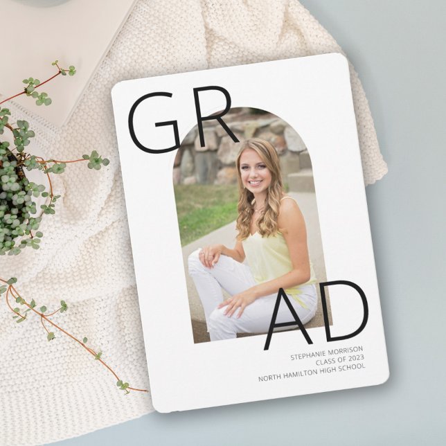 Modern Arch 2023 Photo Graduation Party Invitation (Creator Uploaded)