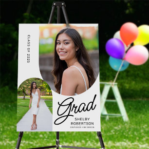 Modern Arch 2 Photo Grad Party Sign