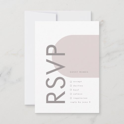 Modern Arch Abstract Japandi Minimalism RSVP Card