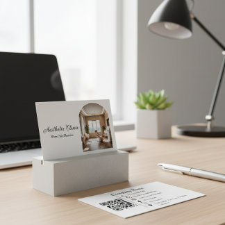 Modern Arch Aesthetic Clinic QR Code Photo Business Card