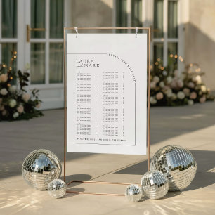 Modern Arch Alphabetical Wedding Seating Charts Foam Board