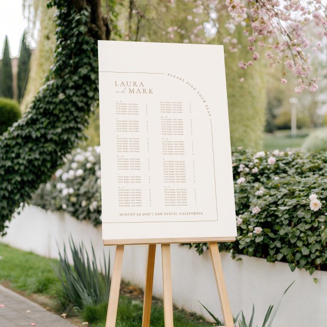 Modern Arch Alphabetical Wedding Seating Charts Foam Board (Modern Arch Alphabetical Wedding Seating Charts Foam Board)