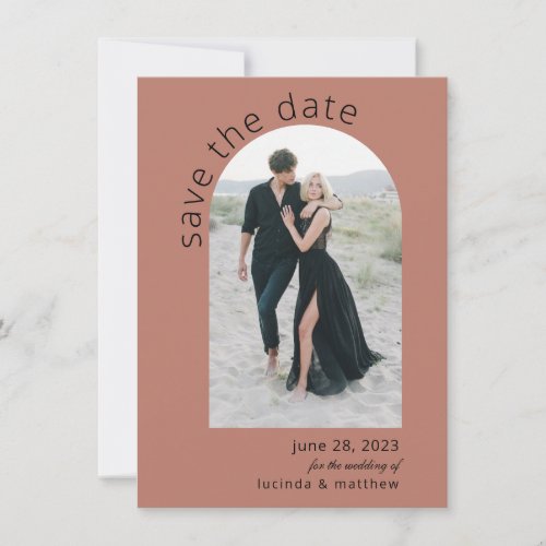 Modern Arch Boho Wedding Save the Date