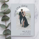 Modern Arch Boho Wedding Save the Date<br><div class="desc">Beautiful simplicity and artistic boho style make this modern arch wedding save the date card pop with appeal. it features an arch shaped photo template on the front of the card to upload your desired photo. There is a text template on the front of the card to personalize with the...</div>