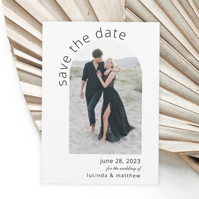 Modern Arch Boho Wedding Save the Date (Creator Uploaded)