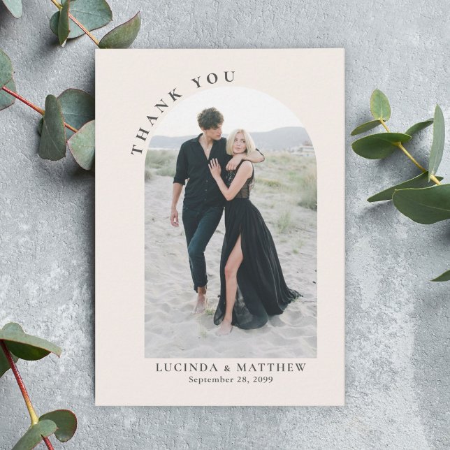 Modern Arch Boho Wedding Thank You (Creator Uploaded)