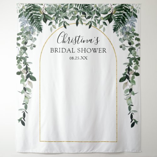 Modern arch botanic Bridal Shower photo booth prop Tapestry