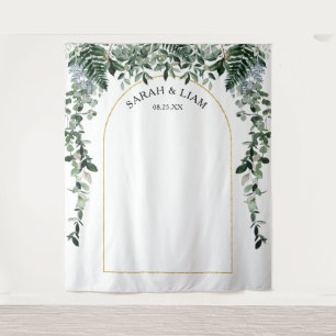 Modern Arch Botanic Wedding photo booth backdrop