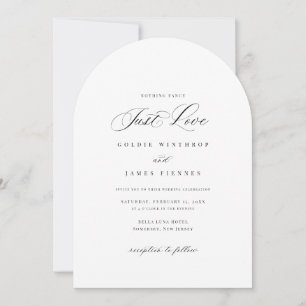 Modern Arch Calligraphy Simple Wedding Invitation