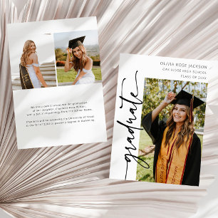 Modern Arch Casual Photo Graduation Announcement