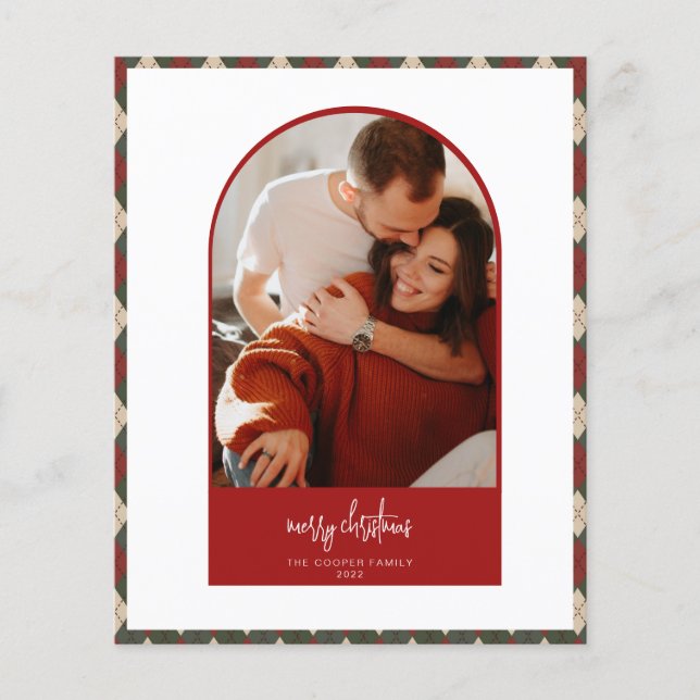 Modern Arch Christmas Card Flyer (Front)