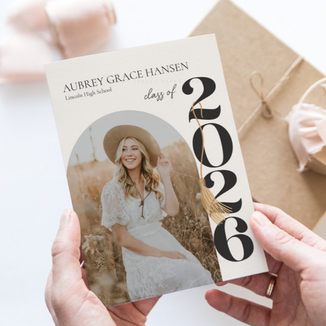 Modern Arch Class of 2026 Graduation Invitation (Creator Uploaded)