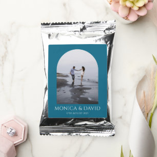 Modern Arch Couple Photo Minimalist Wedding Coffee Drink Mix