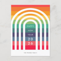 Modern arch design rainbow New Year