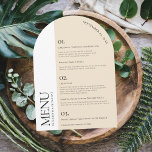 Modern Arch Elegance | Wedding Menu Invitation<br><div class="desc">Elevate your wedding day with our Modern Arch Elegance Wedding Menu, a sophisticated blend of style and functionality. This minimalist design features a soft, arched layout paired with a timeless serif font for a contemporary yet elegant touch. Perfect for couples seeking a chic addition to their table settings, this menu...</div>