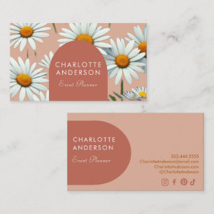 Modern Arch Floral  Business Card