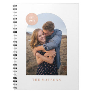 Modern Arch Frame Custom Photo Journal - Peach