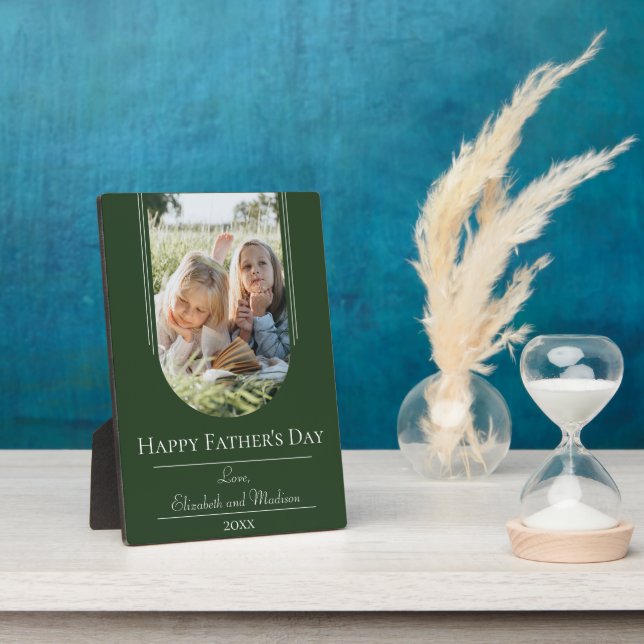 Modern Arch Frame Photo Father's Day | Emerald (Side)
