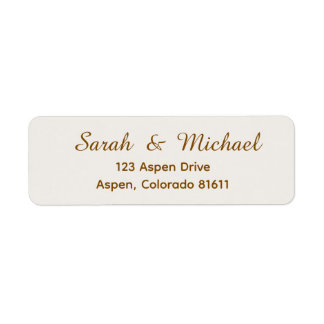 Modern Arch & Gold Glitter Back Wedding Suite Label
