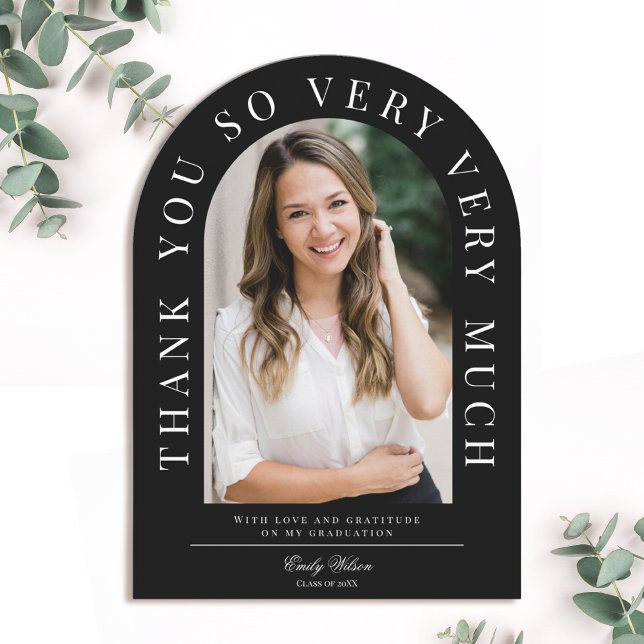 Modern Arch Graduation Thank You Card (Creator Uploaded)
