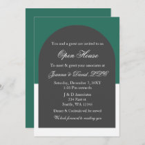 Modern Arch Green Business Corporate Party  Invitation