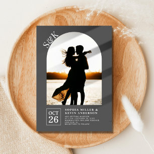 Modern Arch I Photo I Emperor I Wedding Invitation